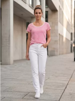 Tricou pentru femei cu mâneci scurte SAM 73 ALESIA LTSR627 ROZ