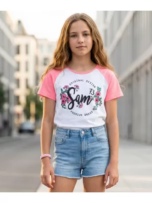 Tricou de fată cu mâneci scurte SAM 73 GT 540 NEON
