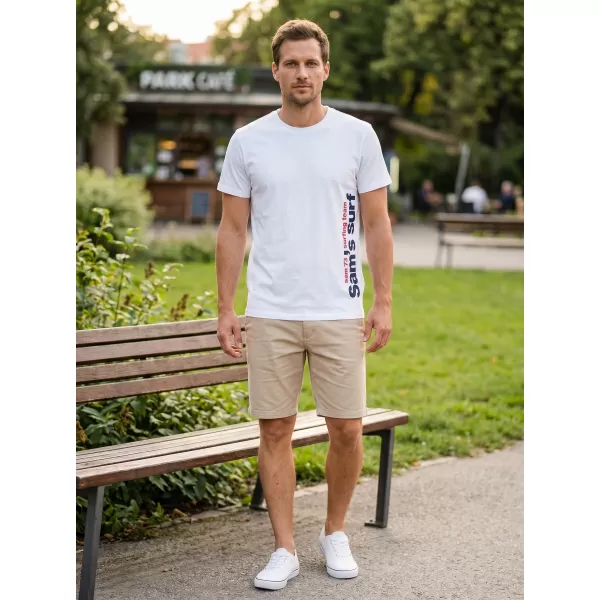  Tricou pentru bărbați cu mâneci scurte SAM 73 MT 766 ALB 
