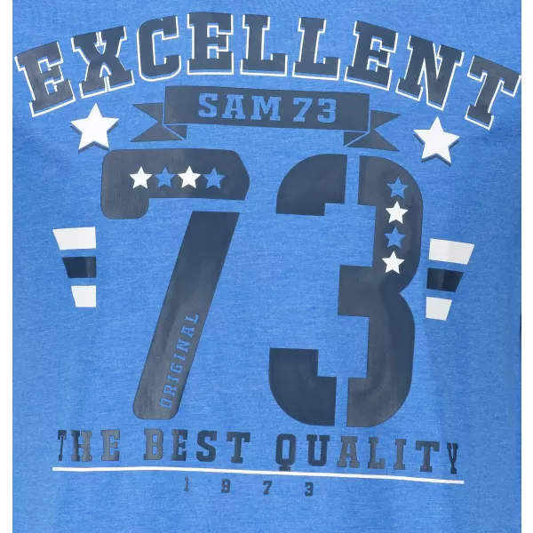  Tricou pentru bărbați cu mâneci scurte SAM 73 MT 762 ALBASTRU 