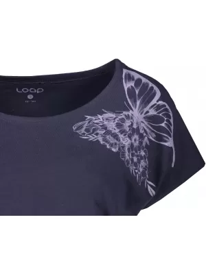 Tricou pentru femei LOAP BABEA CLW2024 ALBASTRU ÎNCHIS