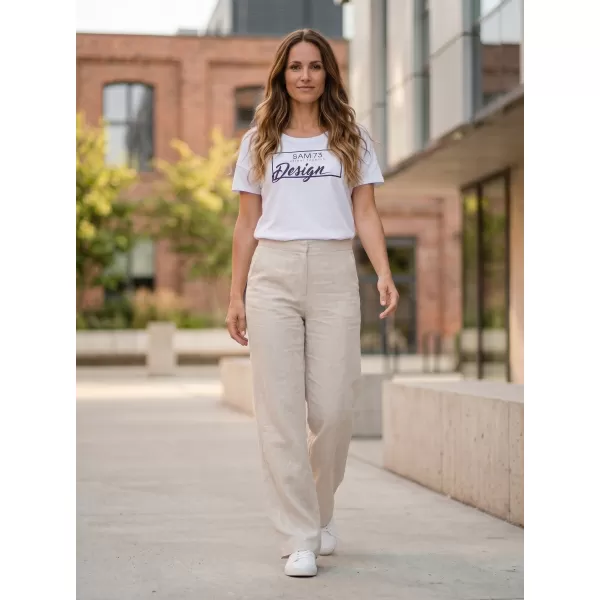  Tricou pentru femei cu mâneci scurte SAM 73 WT 803 ALB 
