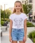 Tricou de fată cu mâneci scurte SAM 73 KTSR255 ALB