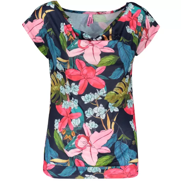  Tricou de damă cu mâneci scurte KIXMI JACINTA ALBASTRU INCHIS 