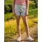 Pantaloni scurți ai fetei SAM 73 GS 521 GRI DESCHIS