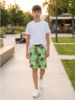 Pantaloni scurți de băieți SAM 73 ERASYLO KPAR189 VERDE
