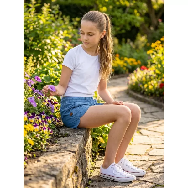  Pantaloni scurți ai fetei SAM 73 GS 525 DENIM LUMINOS 