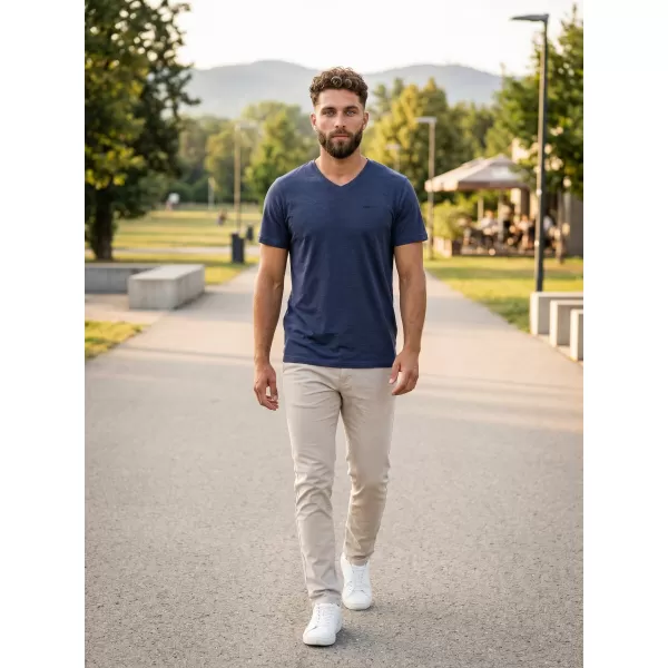  Tricou pentru bărbați cu mâneci scurte SAM 73 LADIUS MTSR524 ALBASTRU ÎNCHIS 