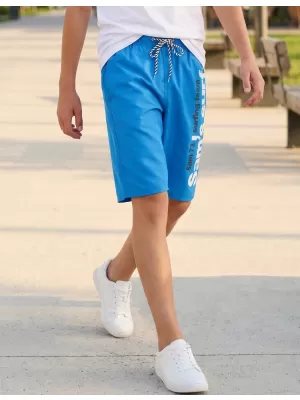 Pantaloni scurți de băieți SAM 73 BS 525 ALBASTRU
