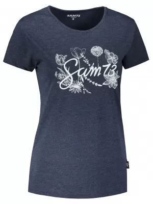 Tricou pentru femei cu mâneci scurte SAM 73 LTSR618 ALBASTRU ÎNCHIS