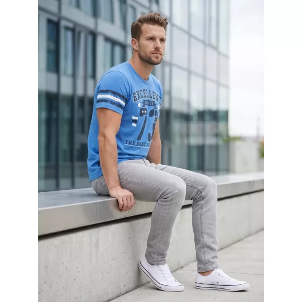  Tricou pentru bărbați cu mâneci scurte SAM 73 MT 762 ALBASTRU 