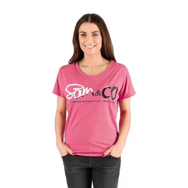 Tricou pentru femei cu mâneci scurte SAM 73 WT 801 ROZ 