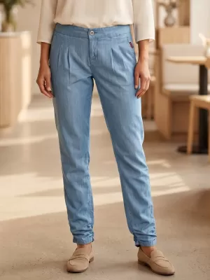 Pantalonii pentru doamne SAM 73 WK 755 DENIM LUMINOS