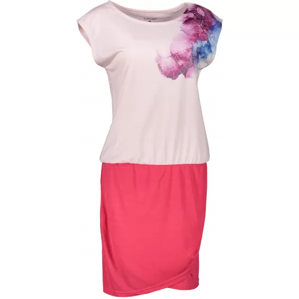  Rochie LOAP ALGERA CLW2066 ROZ/ROSU 