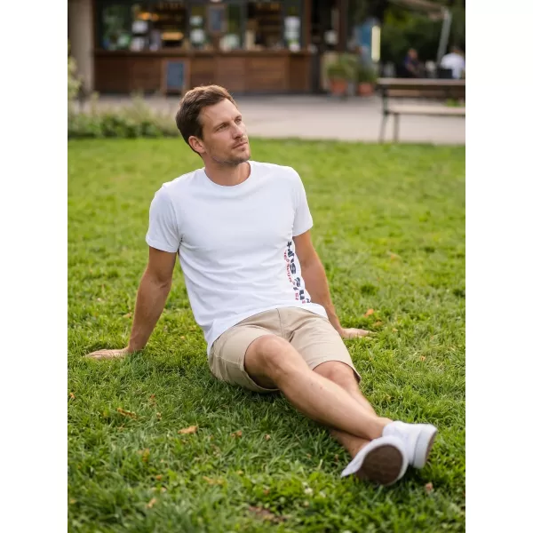 Tricou pentru bărbați cu mâneci scurte SAM 73 MT 766 ALB 