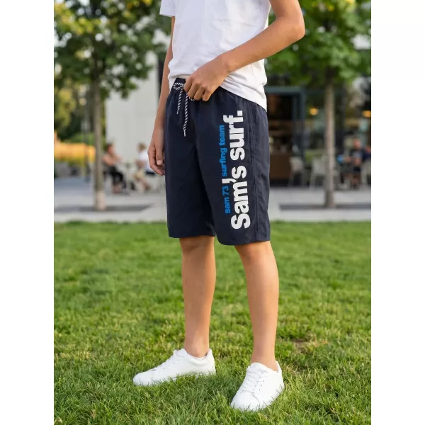  Pantaloni scurți de băieți SAM 73 BS 525 ALBASTRU ÎNCHIS 