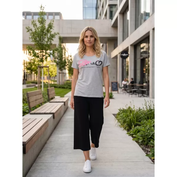  Tricou pentru femei cu mâneci scurte SAM 73 WT 801 GRI DESCHIS 