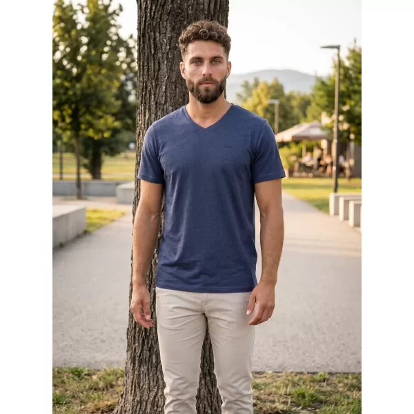  Tricou pentru bărbați cu mâneci scurte SAM 73 LADIUS MTSR524 ALBASTRU ÎNCHIS 