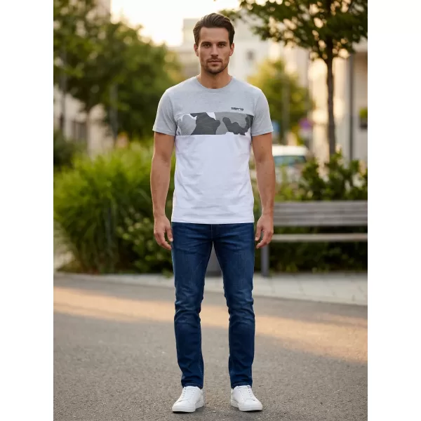  Tricou pentru bărbați cu mâneci scurte SAM 73 MT 764 GRI DESCHIS 