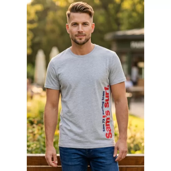  Tricou pentru bărbați cu mâneci scurte SAM 73 MT 766 GRI DESCHIS 