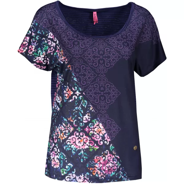  Tricou de damă cu mâneci scurte KIXMI JESSIA ALBASTRU INCHIS 