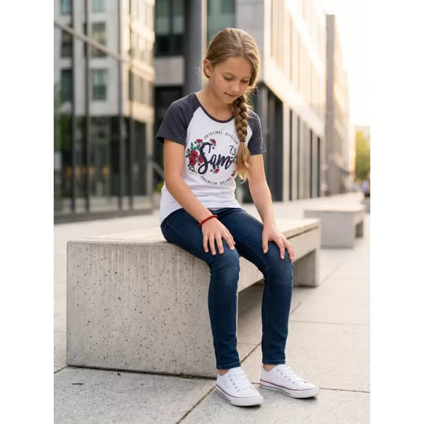  Tricou de fată cu mâneci scurte SAM 73 GT 540 ALBASTRU ÎNCHIS 