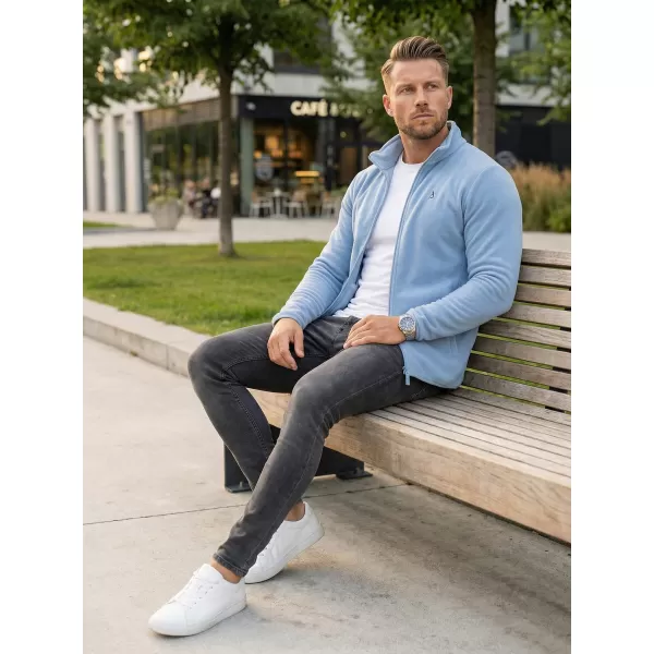  Hanorac pentru bărbați din fleece ALTISPORT DANER MSWR237 ALBASTRU DESCHIS 