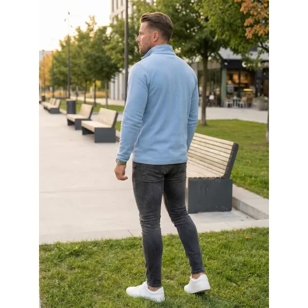  Hanorac pentru bărbați din fleece ALTISPORT DANER MSWR237 ALBASTRU DESCHIS 