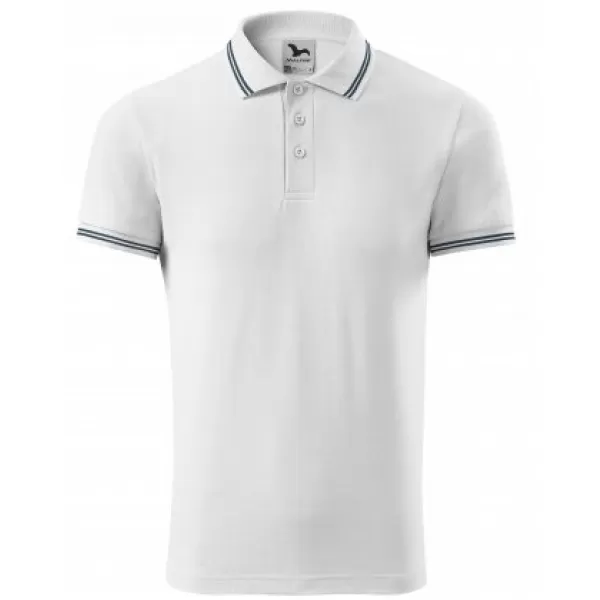  Tricou pentru bărbați cu guler MALFINI URBAN 219 ALB 