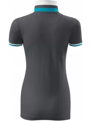 Tricou de damă cu guler MALFINI PREMIUM COLLAR UP 257 ANTRACIT DESCHIS