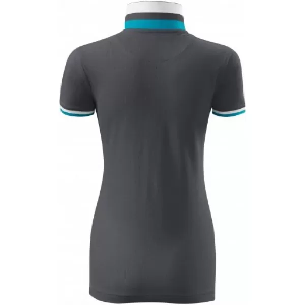  Tricou de damă cu guler MALFINI PREMIUM COLLAR UP 257 ANTRACIT DESCHIS 