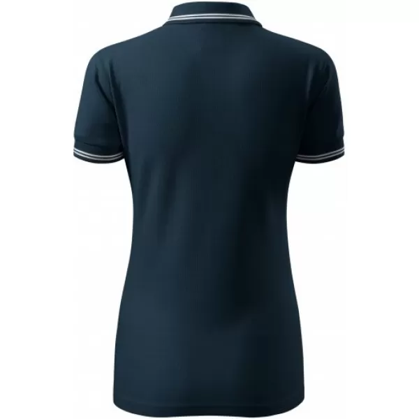  Tricou de damă cu guler MALFINI URBAN 220 ALBASTRU MARIN 