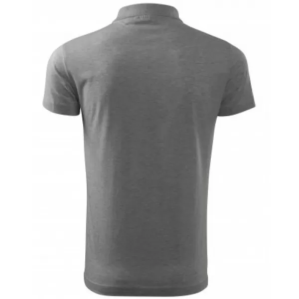  Tricou pentru bărbați cu guler MALFINI SINGLE J. 202 EVIDENȚIERI GRI ÎNCHIS 