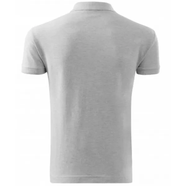  Tricou pentru bărbați cu guler MALFINI COTTON 212 EVIDENȚIERI GRI DESCHIS 