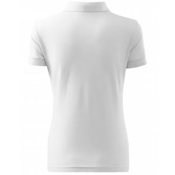  Tricou de damă cu guler MALFINI COTTON 213 ALB 