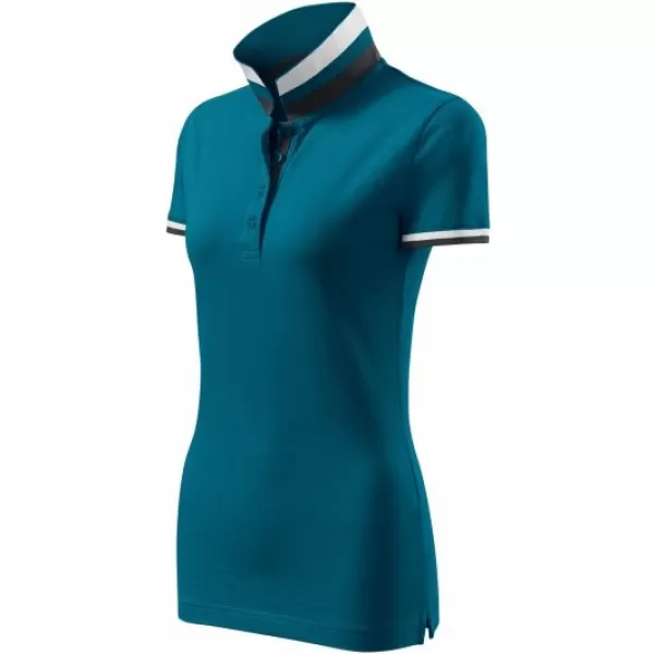  Tricou de damă cu guler MALFINI PREMIUM COLLAR UP 257 KEROSENUL 