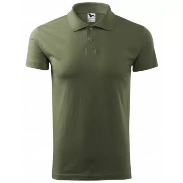  Tricou pentru bărbați cu guler MALFINI SINGLE J. 202 KAKI 
