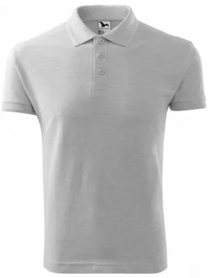 Tricou pentru bărbați cu guler MALFINI PIQUE POLO 203 EVIDENȚIERI GRI DESCHIS