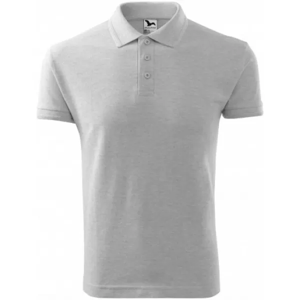  Tricou pentru bărbați cu guler MALFINI PIQUE POLO 203 EVIDENȚIERI GRI DESCHIS 