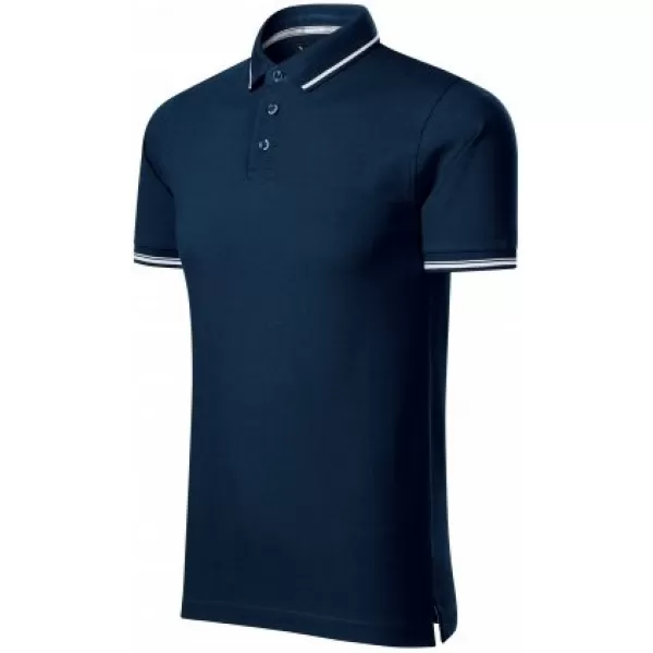  Tricou pentru bărbați cu guler MALFINI PREMIUM PERFECTION PLAIN 251 ALBASTRU MARIN 