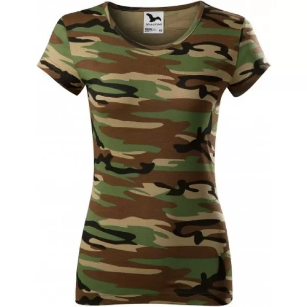 Tricou pentru femei MALFINI CAMO PURE 122 MARO DE CAMUFLAJ 