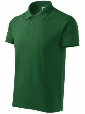 Tricou pentru bărbați cu guler MALFINI HEAVY 215 VERDE STICLA