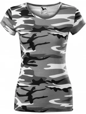 Tricou pentru femei MALFINI CAMO PURE 122 GRI CAMUFLAJ