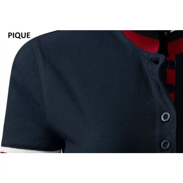  Tricou de damă cu guler MALFINI PREMIUM COLLAR UP 257 BLEUMARIN ÎNCHIS 