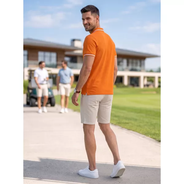 Tricou pentru bărbați cu guler MALFINI URBAN 219 PORTOCALE 
