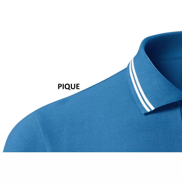  Tricou pentru bărbați cu guler MALFINI URBAN 219 ALBASTRU AZURIU 