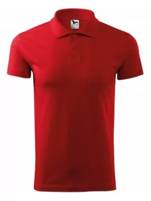 Tricou pentru bărbați cu guler MALFINI SINGLE J. 202 ROŞU