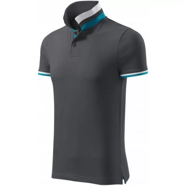  Tricou pentru bărbați cu guler MALFINI PREMIUM COLLAR UP 256 ANTRACIT DESCHIS 