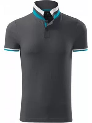 Tricou pentru bărbați cu guler MALFINI PREMIUM COLLAR UP 256 ANTRACIT DESCHIS