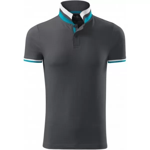  Tricou pentru bărbați cu guler MALFINI PREMIUM COLLAR UP 256 ANTRACIT DESCHIS 